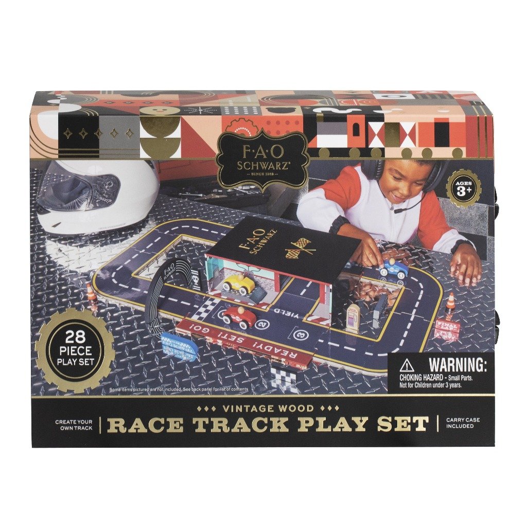TOY RACE TRACK SET W/CARRIER  -