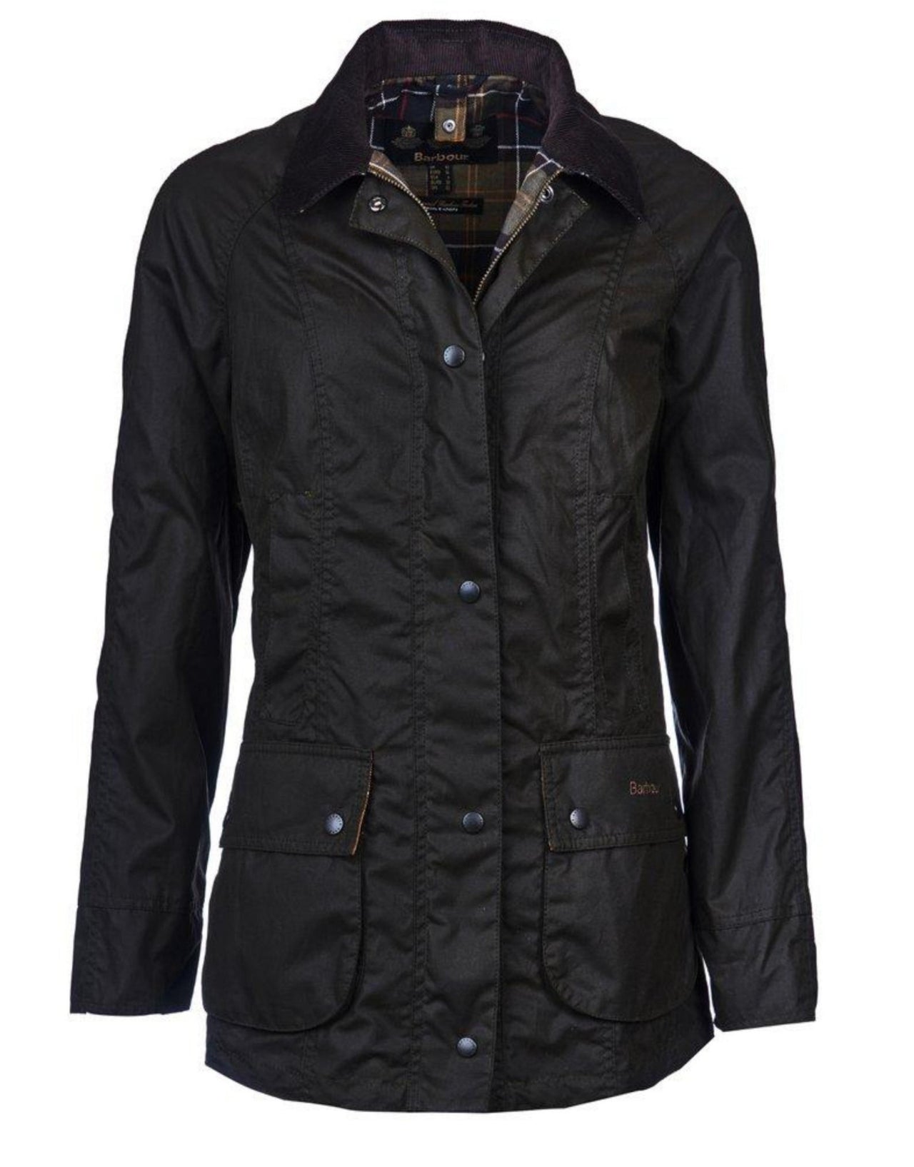 Henry Sartorial x Barbour Women Beadnell Wax Jacket Olive