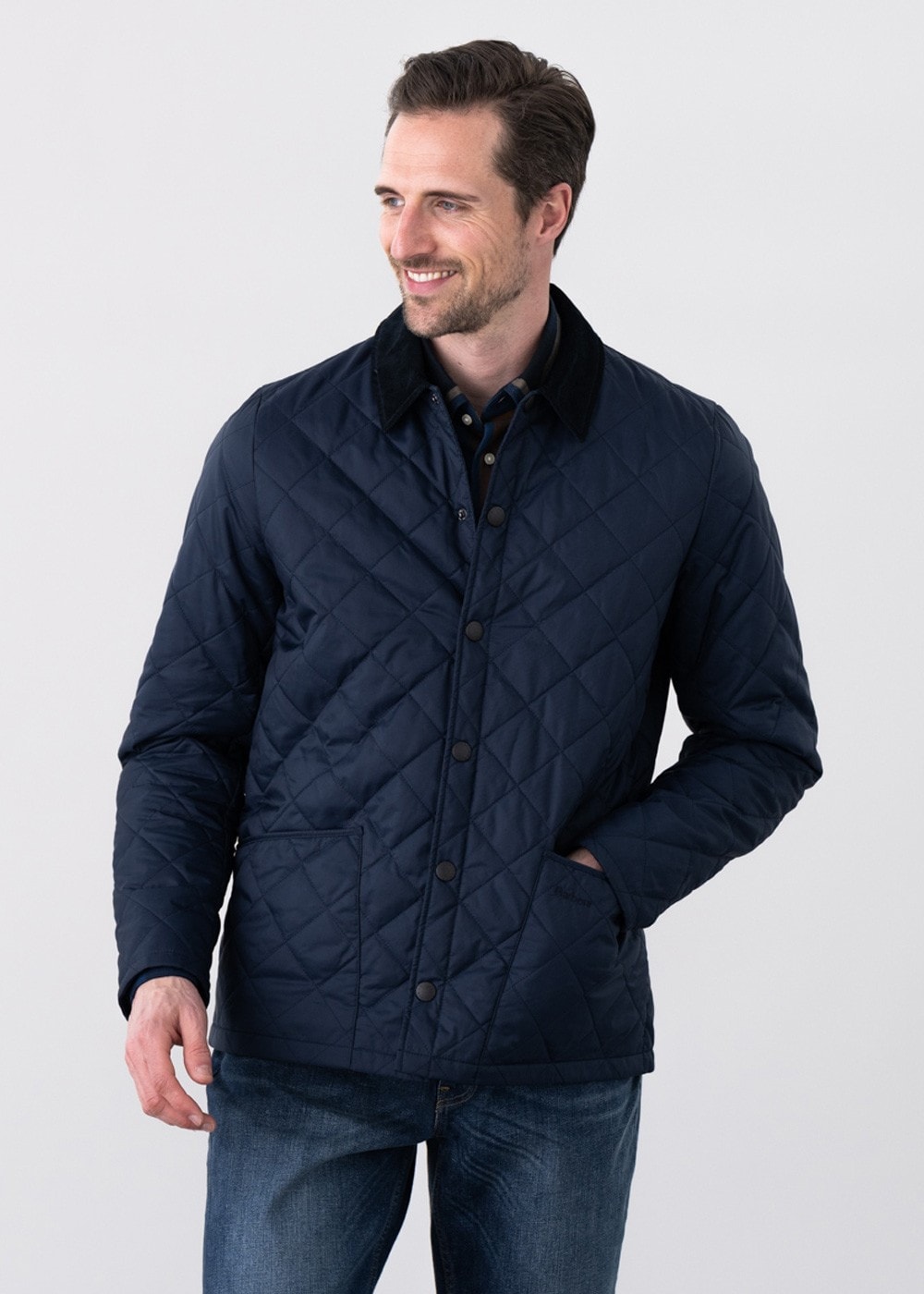 BARBOUR Herron Quilted Jacket NAVY