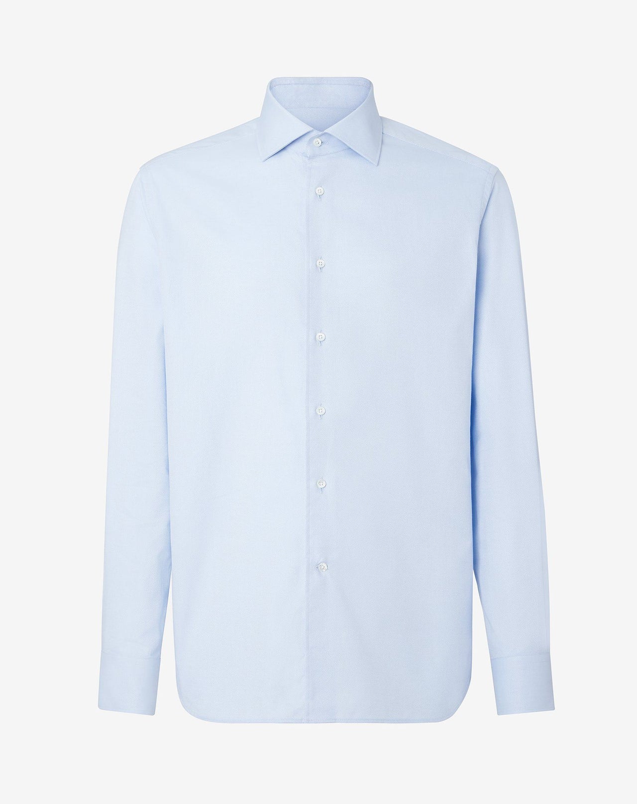 CORNELIANI Cotton Oxford Long Sleeve Shirt SKY BLUE