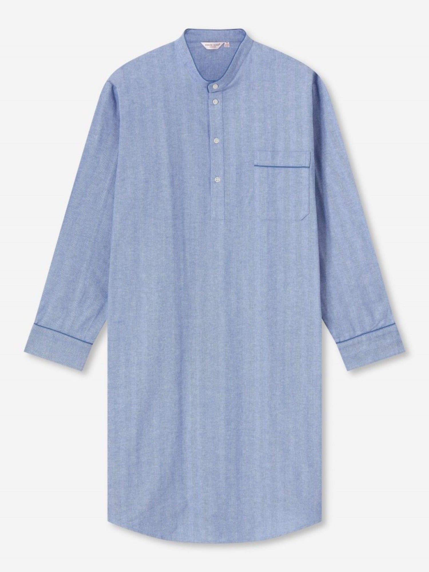 DEREK ROSE ARRAN 24 NIGHTSHIRT BLUE - Henry Bucks
