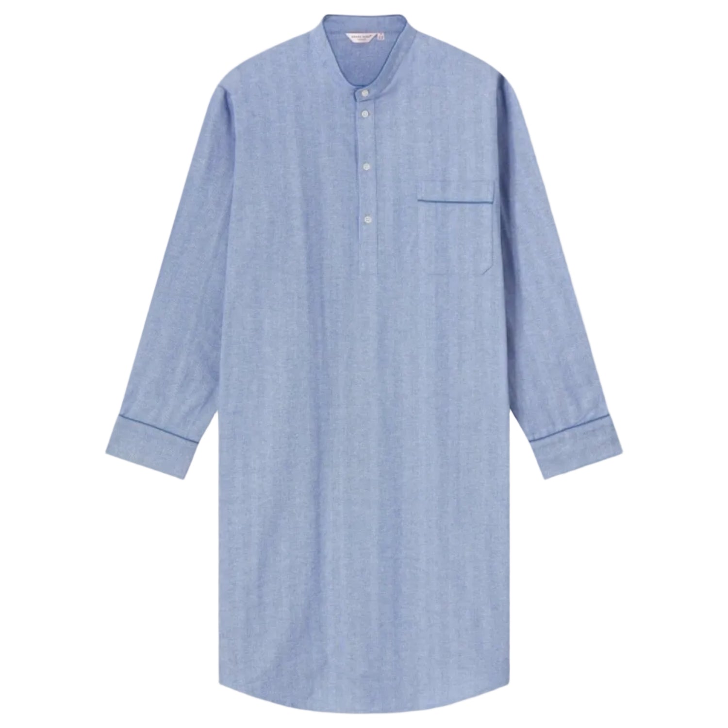 DEREK ROSE ARRAN 24 NIGHTSHIRT BLUE - Henry Bucks