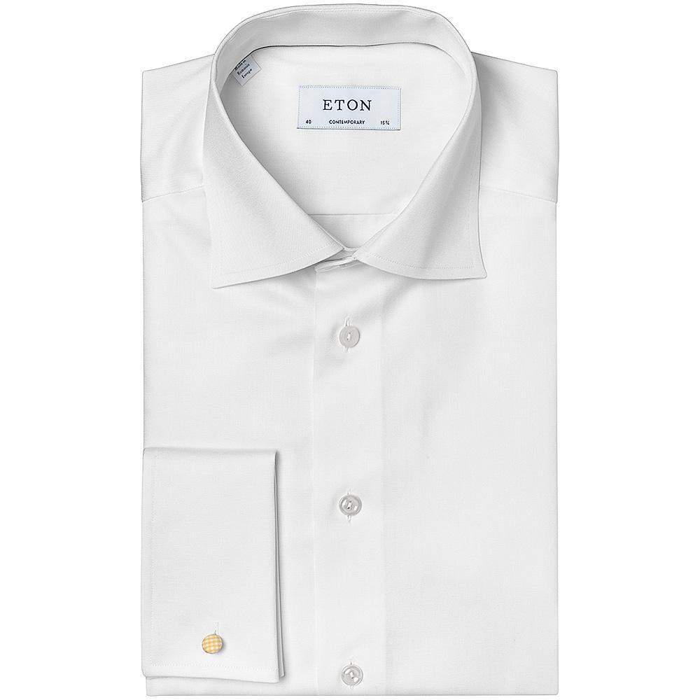 ETON PLAIN TWILL TAIL DC SHIRT SKY DC - TAILORED FIT - Henry Bucks