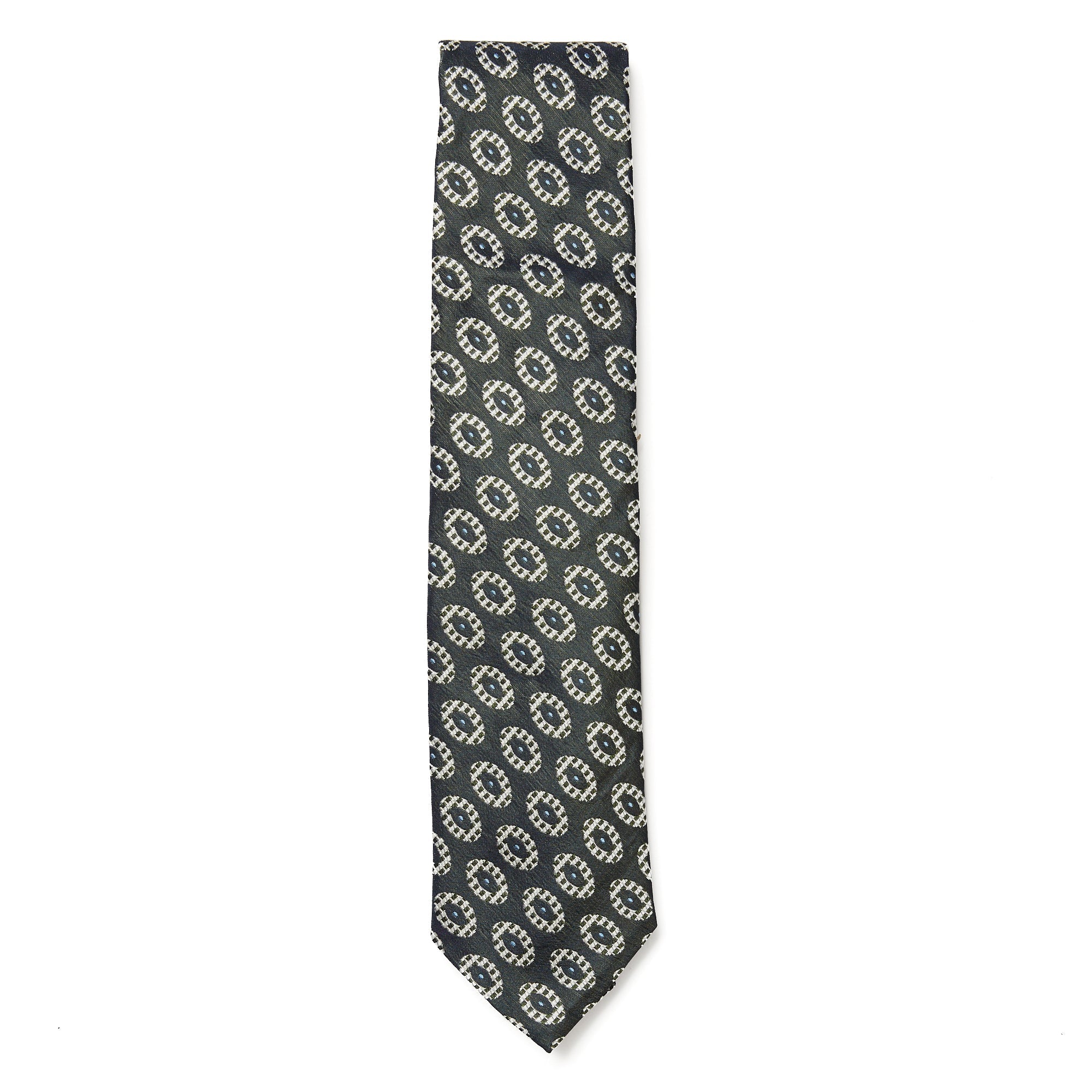 HENRY SARTORIAL 3 Fold Silk Platinum Tie CHARCOAL - Henry Bucks