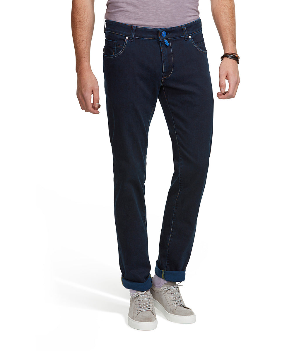 MEYER HOSEN M5 Super Stretch Slim Jersey Denim Jeans BLUE