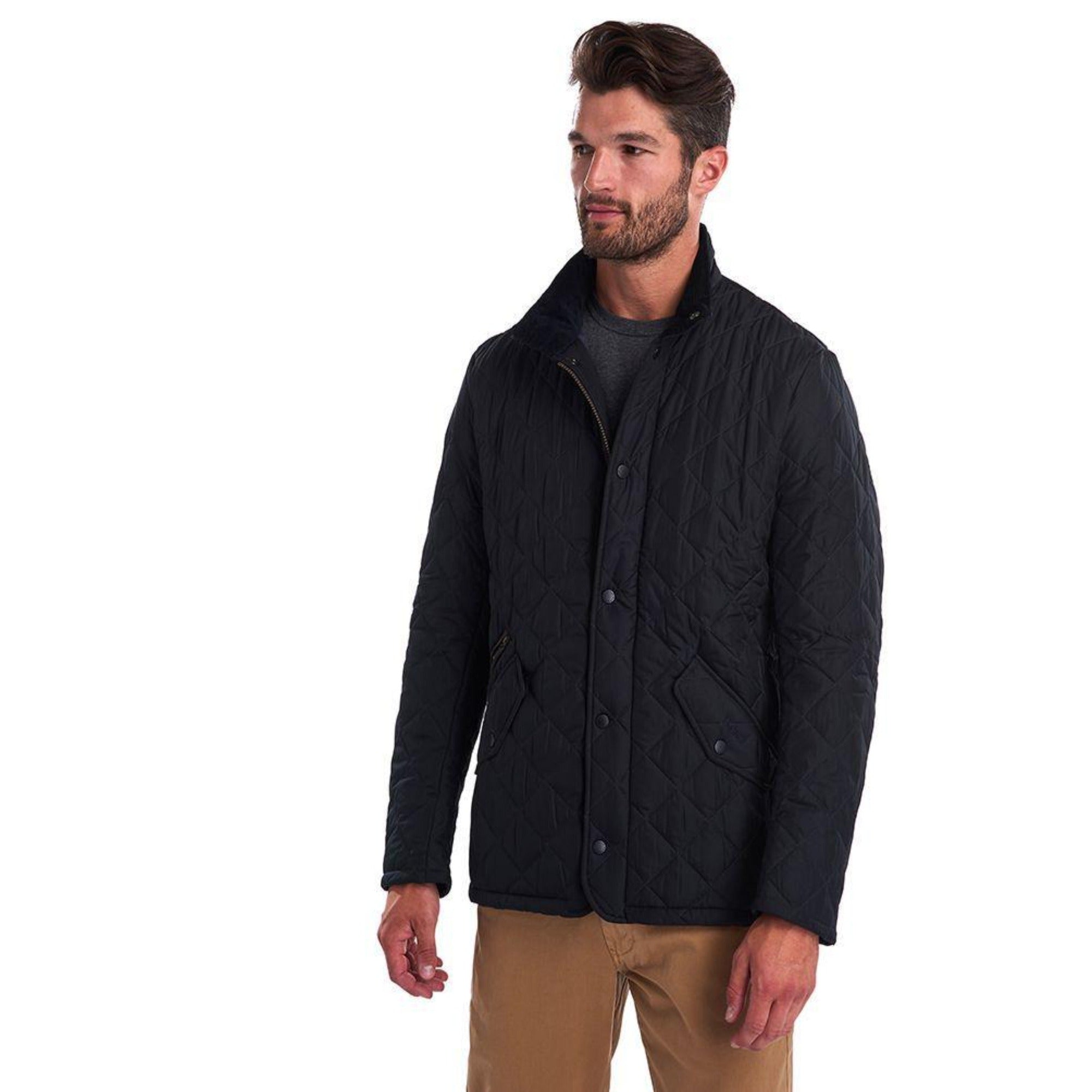 Barbour chelsea clearance sportsquilt black