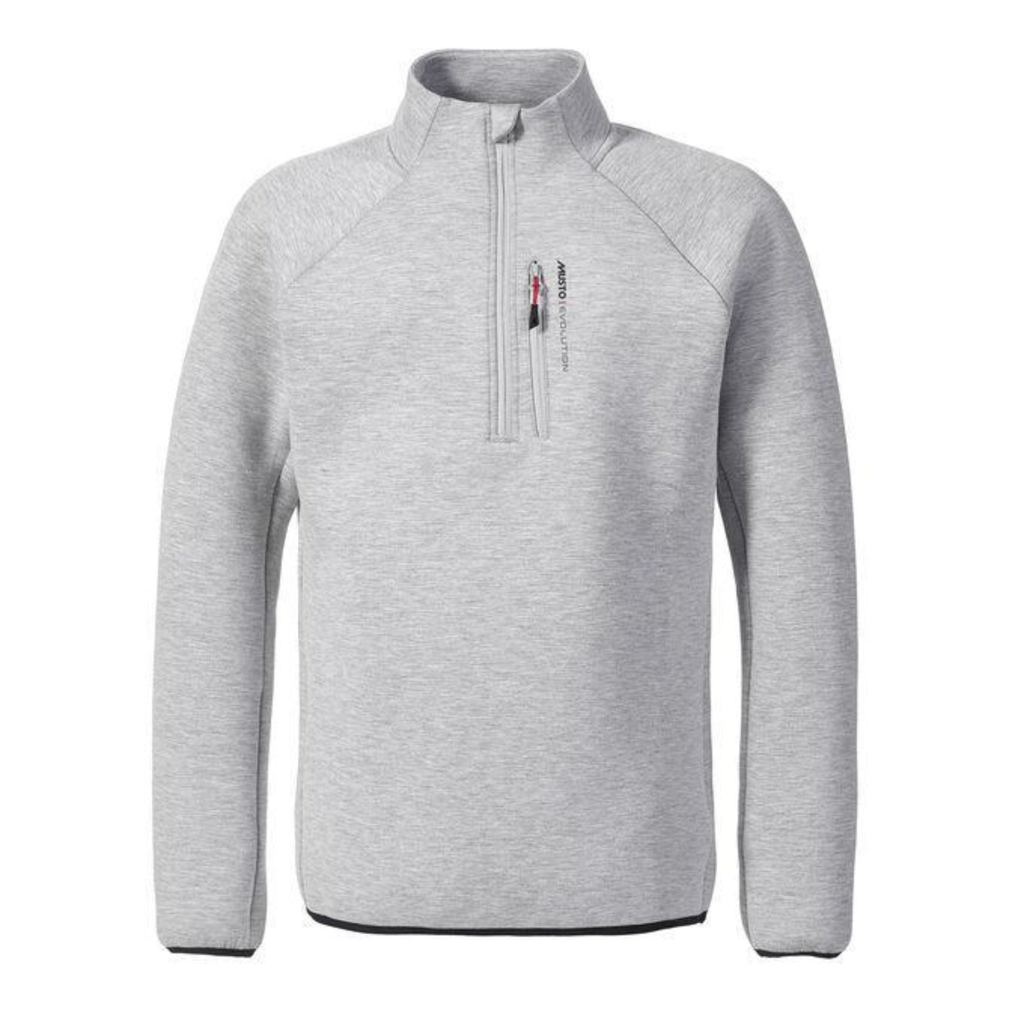 MUSTO EVO 1/2 ZIP TECH SWEATER PLATINUM (Online Only*) - Henry Bucks