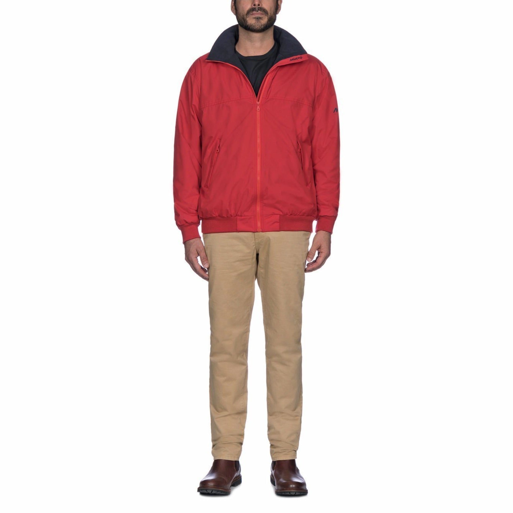 MUSTO MENS SNUG BLOUSON RED/NAVY (Online only*) - Henry Bucks