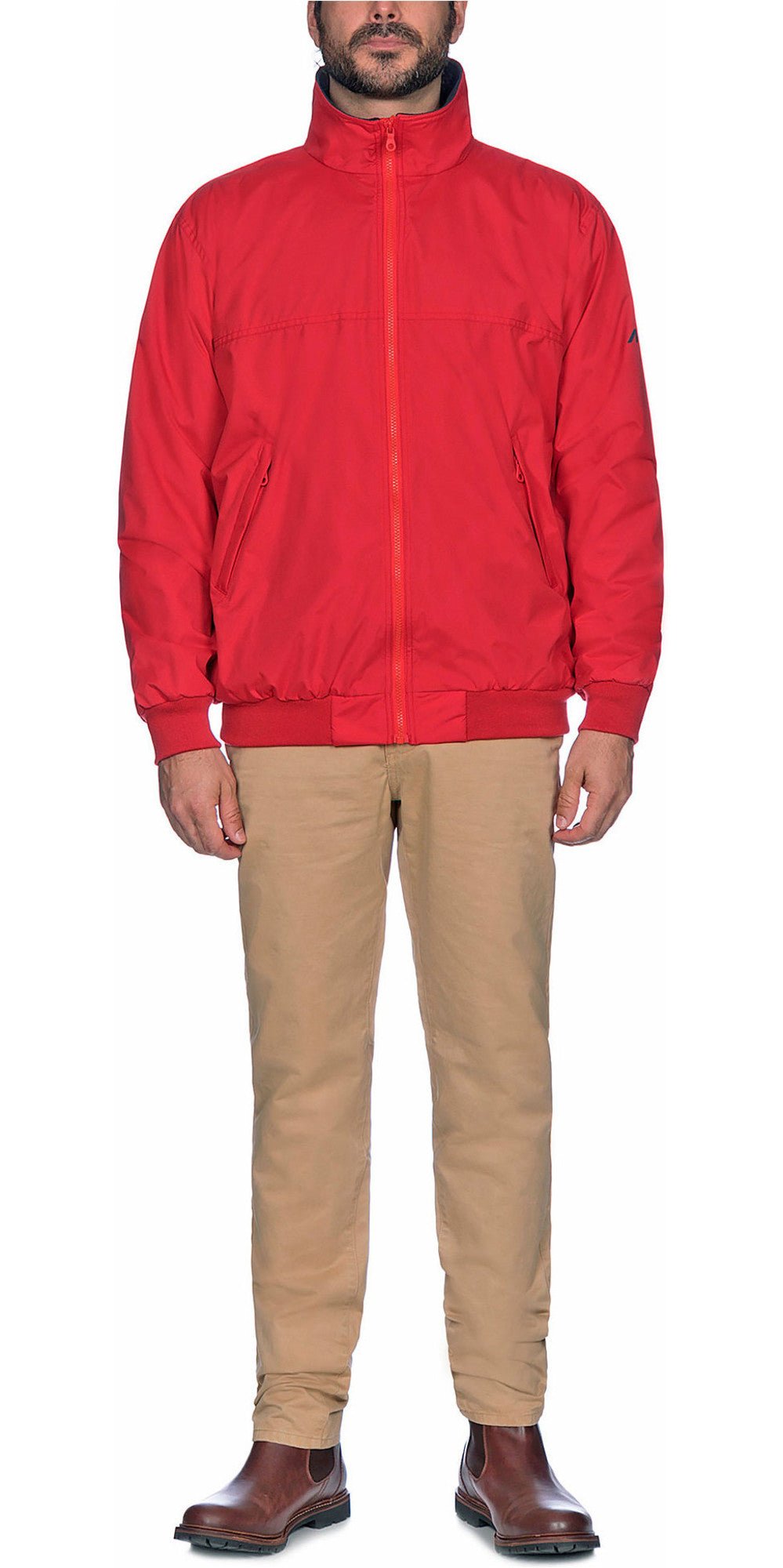 MUSTO MENS SNUG BLOUSON RED/NAVY (Online only*) - Henry Bucks