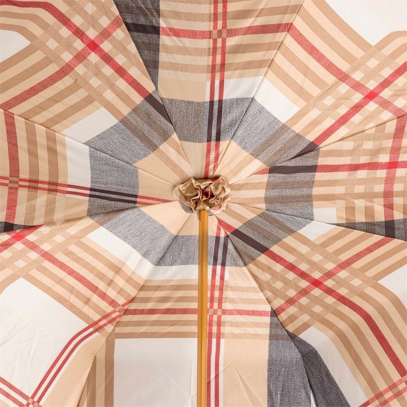 PASOTTI TARTAN LINED UMBRELLA BLACK (Online only)* - Henry Bucks