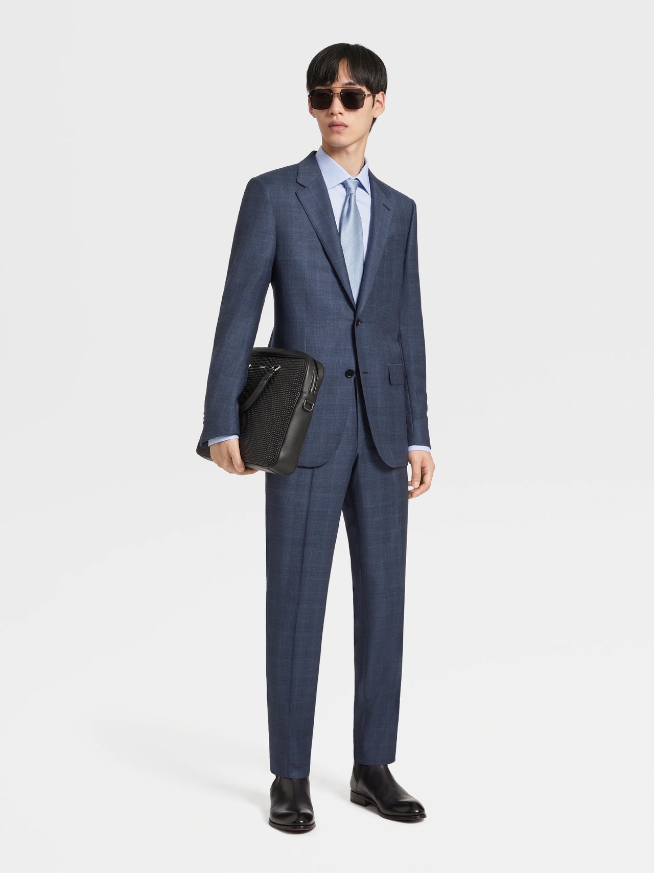ZEGNA Prince of Wales TROFEO™ Wool Suit BLUE