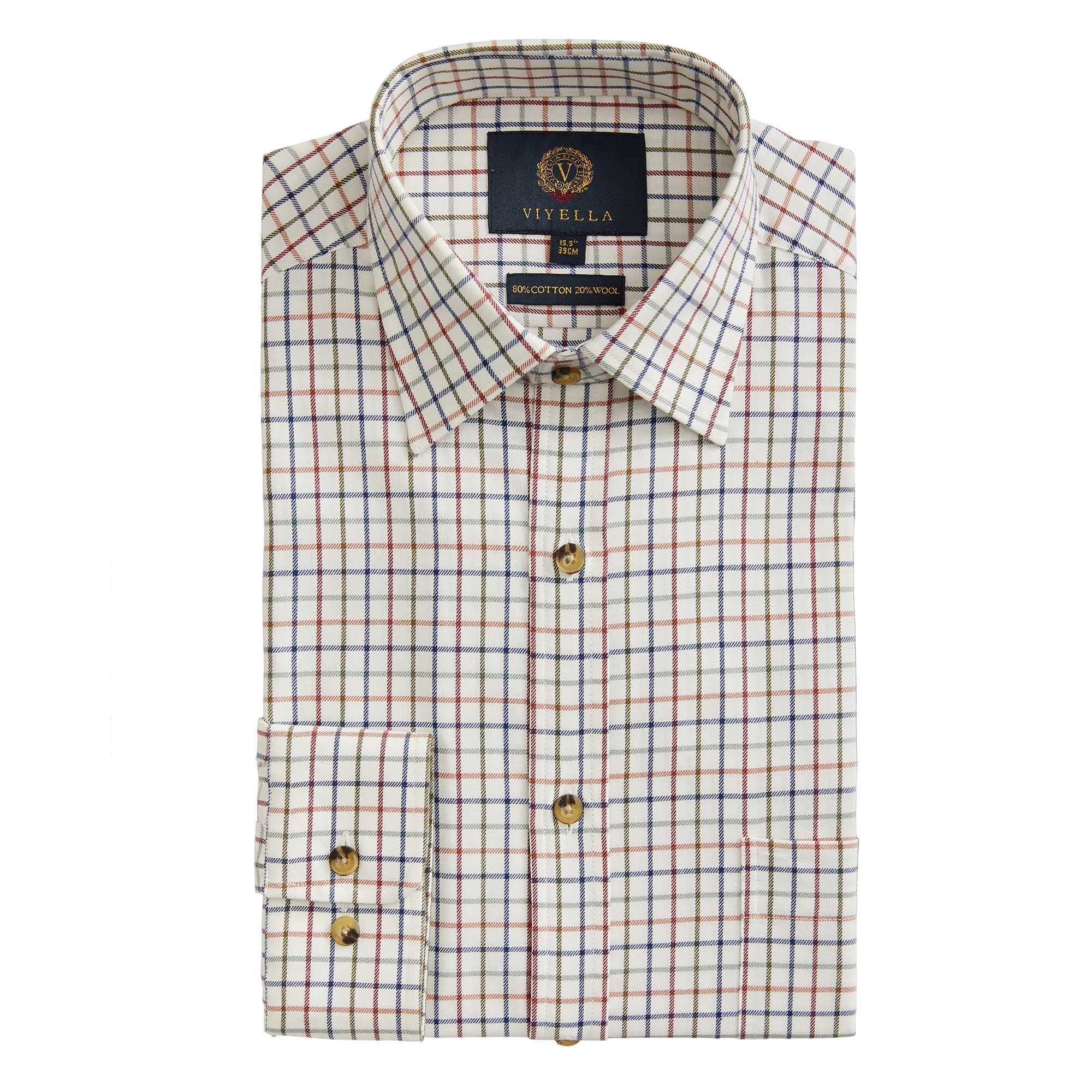 VIYELLA Tattersall Check Long Sleeve Shirt PLUM - Henry Bucks